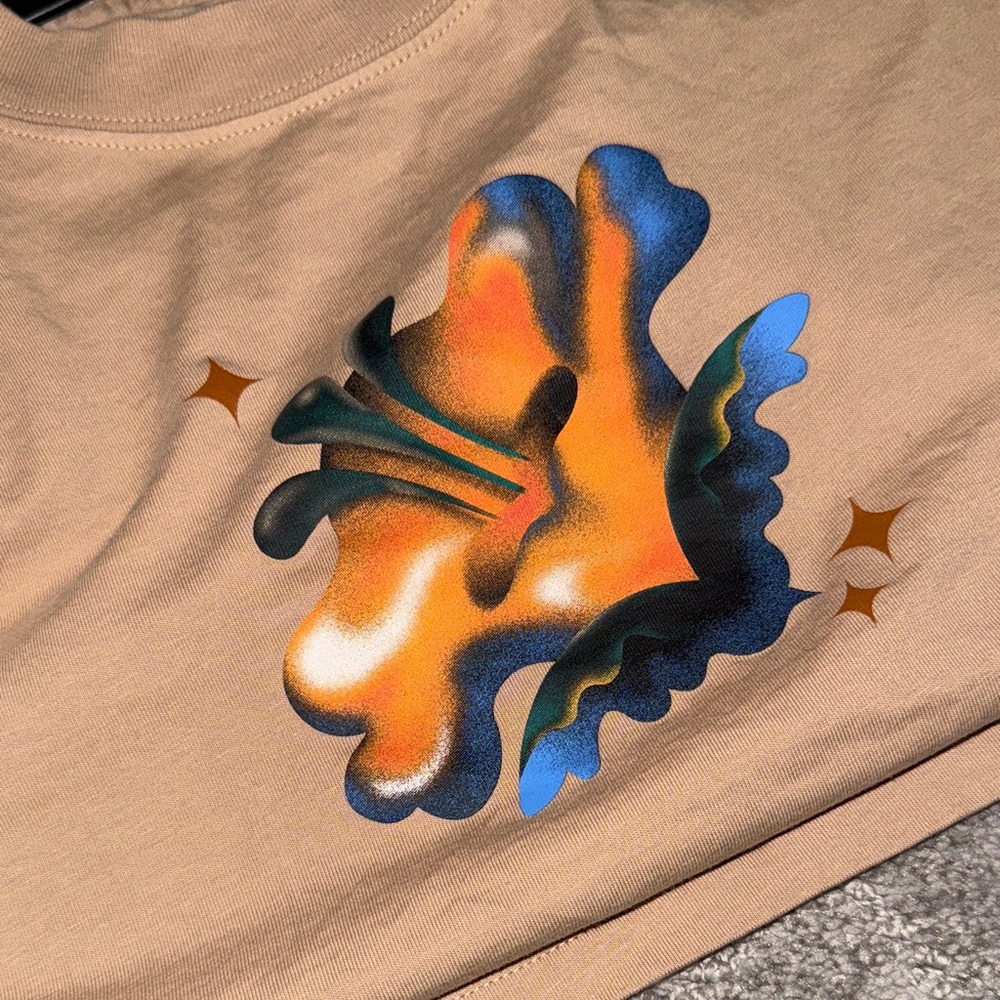 Jordan Kids Tan and Orange Graphic Tee - Picture 4 of 4